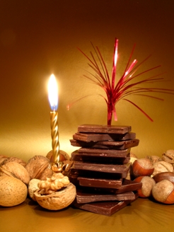 Chocolate and walnut celebration